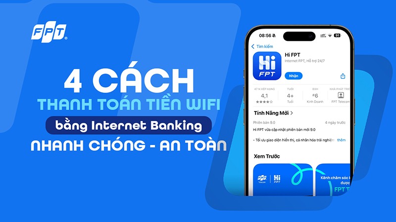 Cách đóng tiền mạng Internet offline