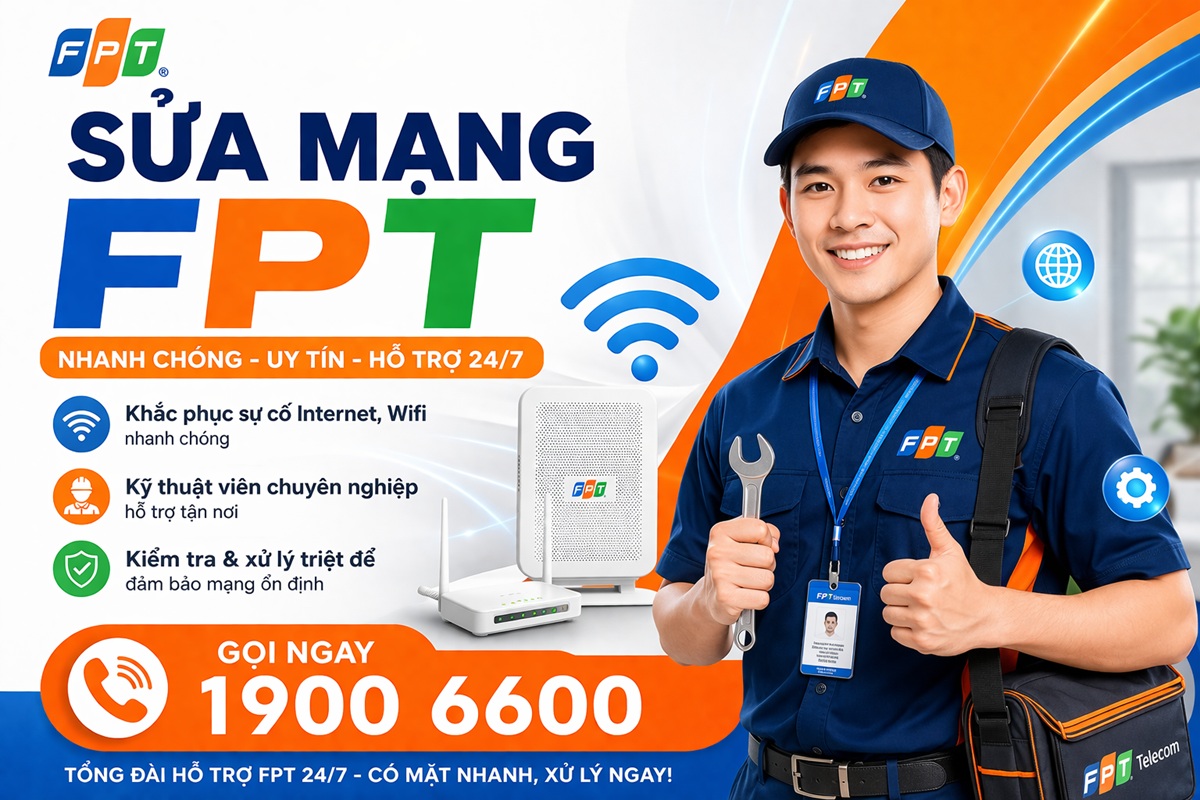 Tổng đài sửa mạng FPT - Hotline: 0968025375