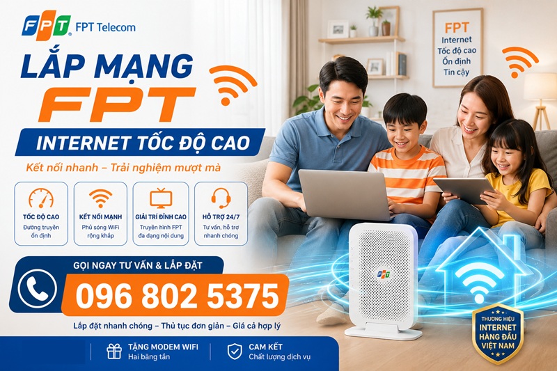 Số điện thoại lắp mạng FPT mới nhất: 0968025375