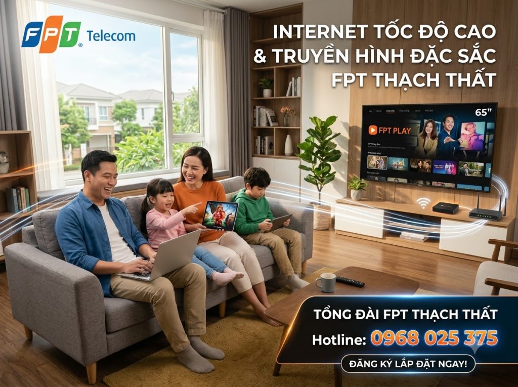 Tổng đài FPT Thạch Thất - Số điện thoại FPT Thạch Thất: 0968025375